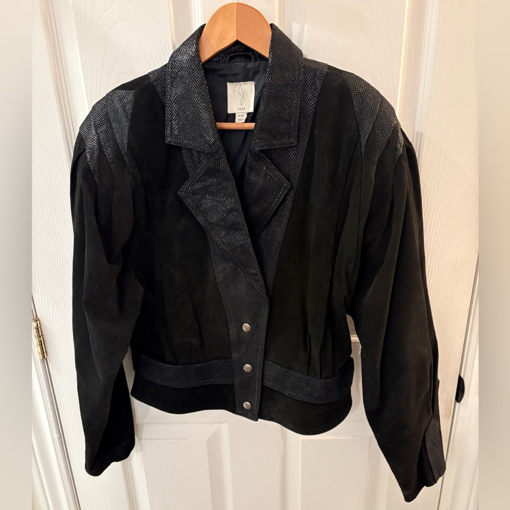 Joie Black Textured Women's genuine leather Blazer - NWOT